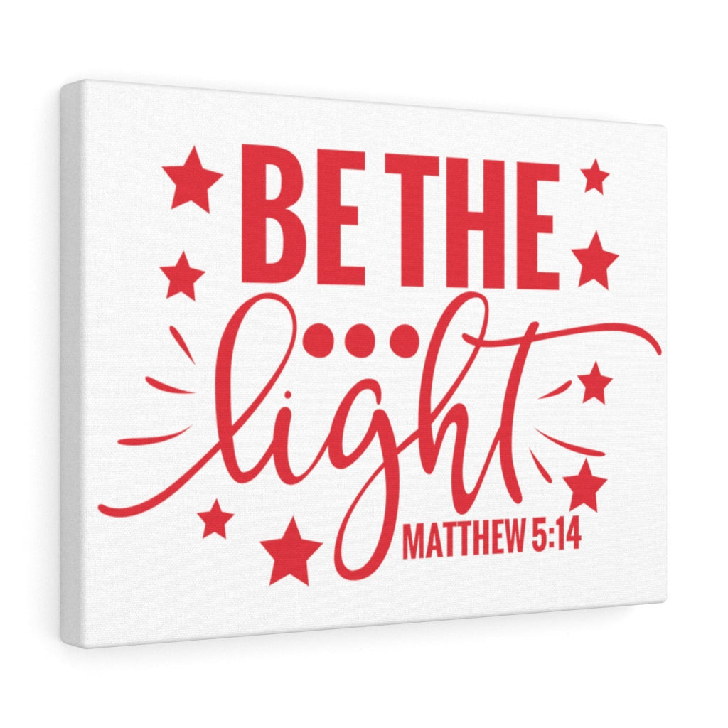 Scripture Canvas The Light Matthew 5:14 Christian Wall Art Bible Verse Meaningful Home Decor Gifts Unique Housewarming Gift Ideas Framed Prints, Canvas