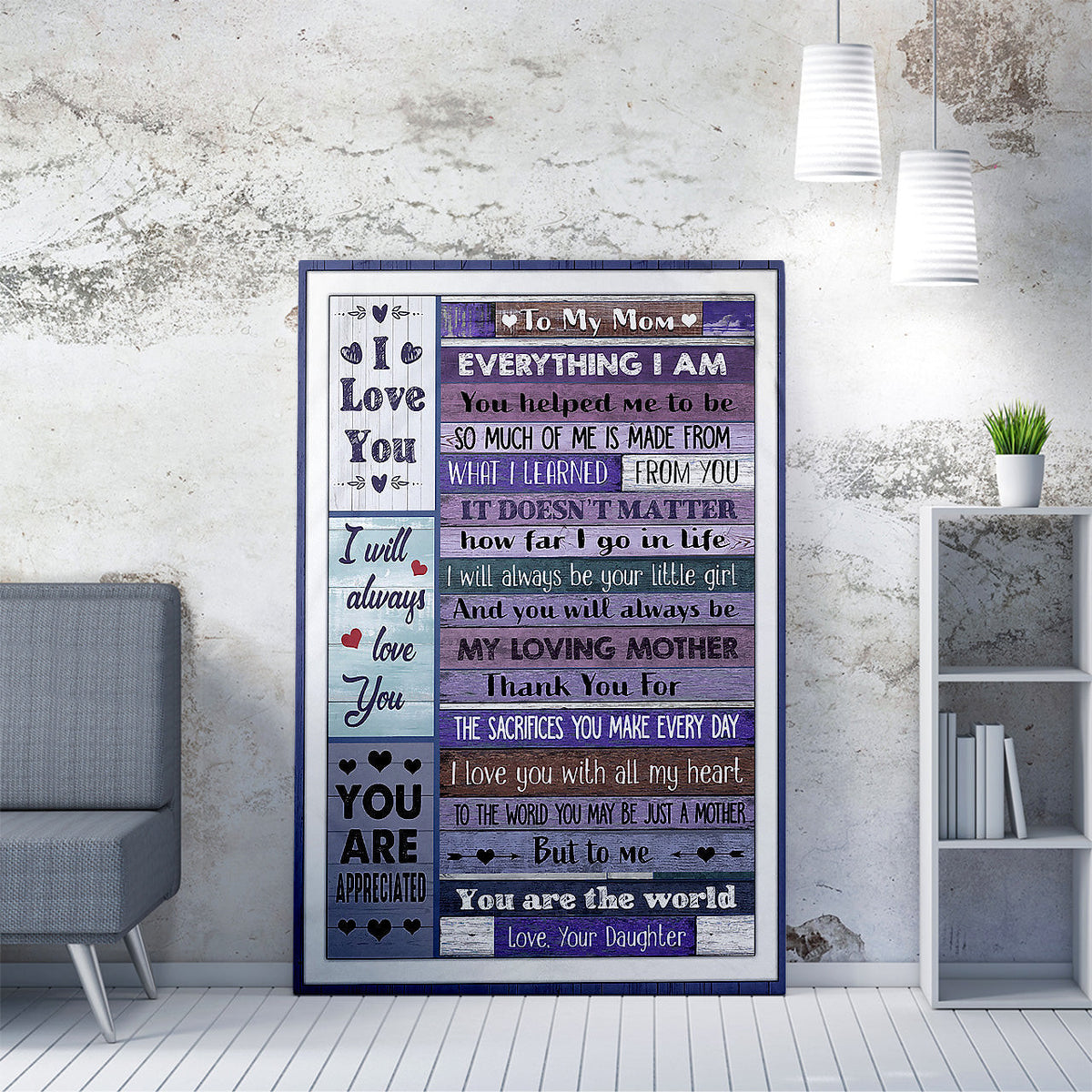 Custom Wall Art Gift For Mom, So Much Of Me Is Made From Mom Wall Art Framed Prints, Canvas