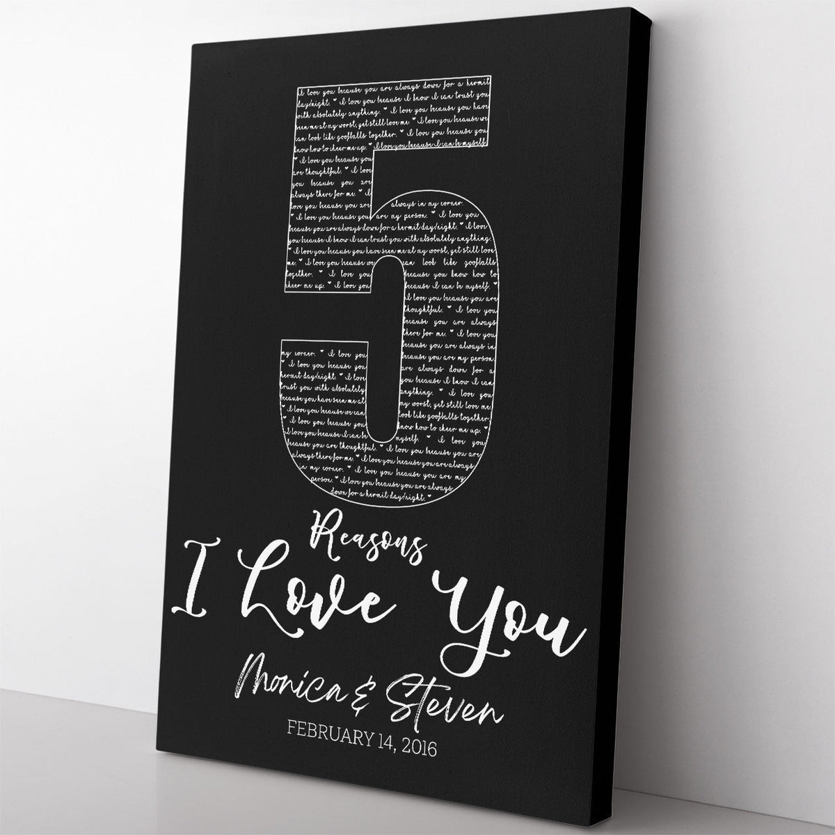Wooden Anniversary Gift Wall Art, Custom 5th Anniversary Sign Wall Art Framed Prints, Canvas