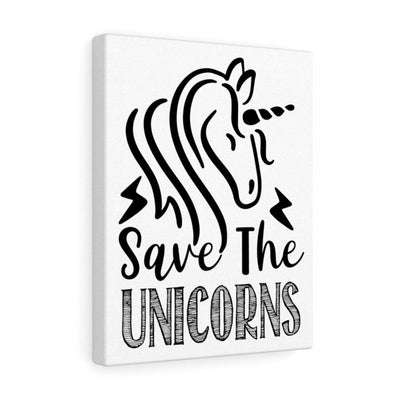 Scripture Canvas Save The Unicorns Christian Wall Art Meaningful Home Decor Gifts Unique Housewarming Gift Ideas Framed Prints, Canvas