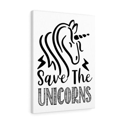 Scripture Canvas Save The Unicorns Christian Wall Art Meaningful Home Decor Gifts Unique Housewarming Gift Ideas Framed Prints, Canvas
