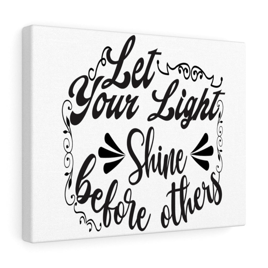Scripture Canvas Let Your Light Christian Wall Art Meaningful Home Decor Gifts Unique Housewarming Gift Ideas Framed Prints, Canvas