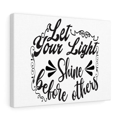Scripture Canvas Let Your Light Christian Wall Art Meaningful Home Decor Gifts Unique Housewarming Gift Ideas Framed Prints, Canvas