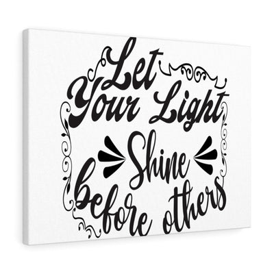 Scripture Canvas Let Your Light Christian Wall Art Meaningful Home Decor Gifts Unique Housewarming Gift Ideas Framed Prints, Canvas