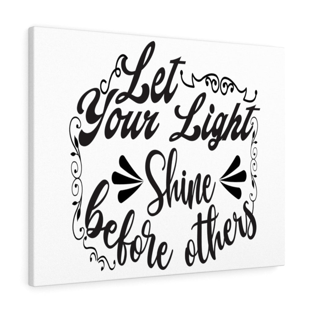 Scripture Canvas Let Your Light Christian Wall Art Meaningful Home Decor Gifts Unique Housewarming Gift Ideas Framed Prints, Canvas
