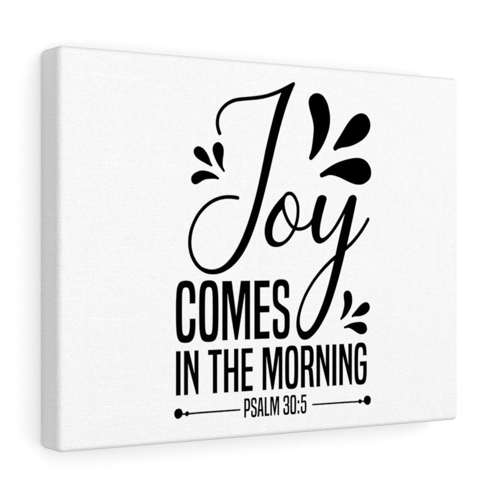 Scripture Canvas Joy Psalm 30:5 Christian Wall Art Bible Verse Meaningful Home Decor Gifts Unique Housewarming Gift Ideas Framed Prints, Canvas