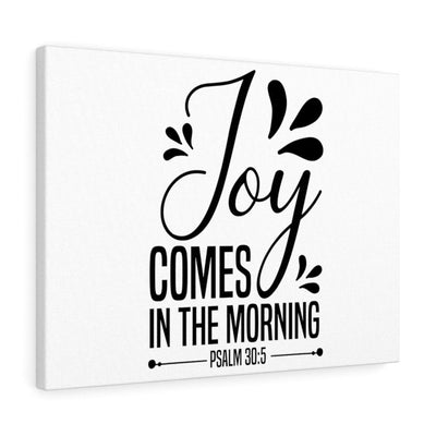 Scripture Canvas Joy Psalm 30:5 Christian Wall Art Bible Verse Meaningful Home Decor Gifts Unique Housewarming Gift Ideas Framed Prints, Canvas