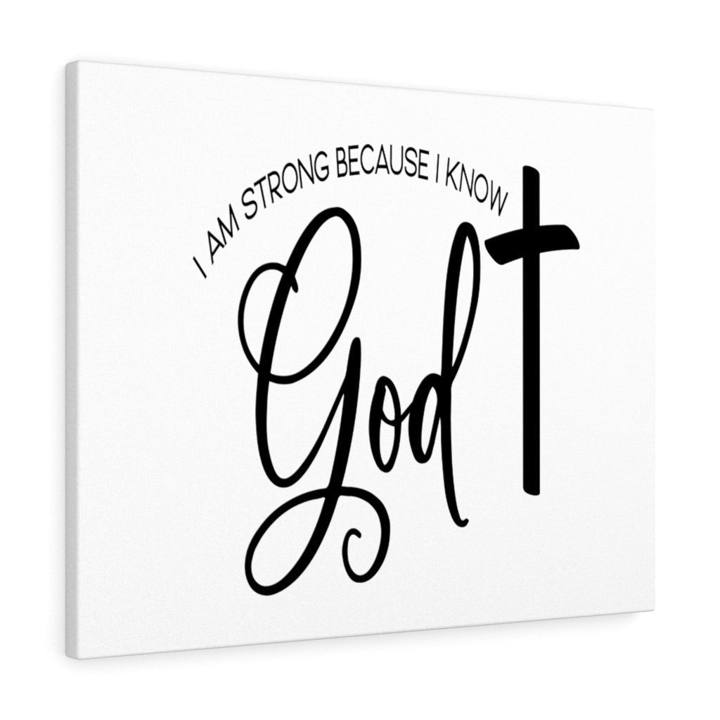 Scripture Canvas I Know God Christian Wall Art Meaningful Home Decor Gifts Unique Housewarming Gift Ideas Framed Prints, Canvas
