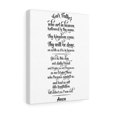 Scripture Canvas Our Father Christian Wall Art Meaningful Home Decor Gifts Unique Housewarming Gift Ideas Framed Prints, Canvas