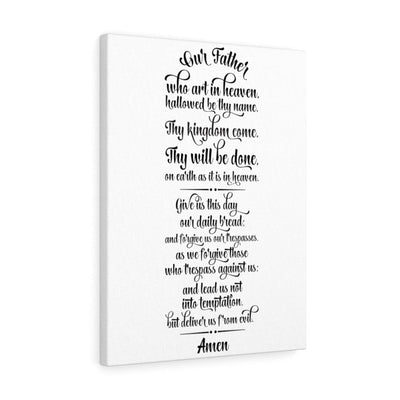 Scripture Canvas Our Father Christian Wall Art Meaningful Home Decor Gifts Unique Housewarming Gift Ideas Framed Prints, Canvas