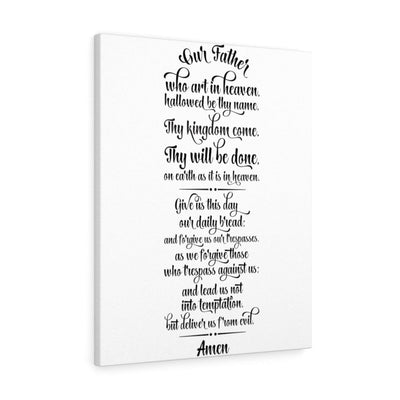 Scripture Canvas Our Father Christian Wall Art Meaningful Home Decor Gifts Unique Housewarming Gift Ideas Framed Prints, Canvas