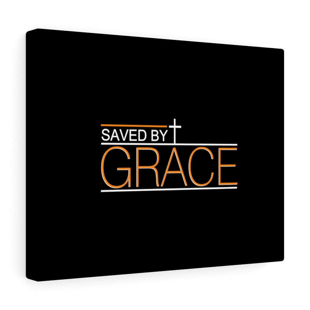 Scripture Canvas Saved By Grace Christian Wall Art Bible Verse Meaningful Home Decor Gifts Unique Housewarming Gift Ideas Framed Prints, Canvas
