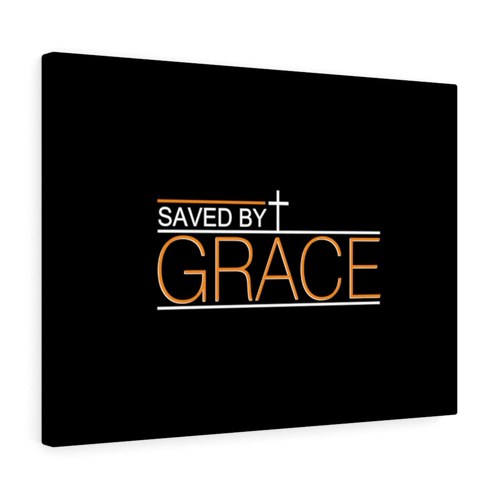 Scripture Canvas Saved By Grace Christian Wall Art Bible Verse Meaningful Home Decor Gifts Unique Housewarming Gift Ideas Framed Prints, Canvas