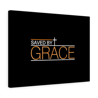 Scripture Canvas Saved By Grace Christian Wall Art Bible Verse Meaningful Home Decor Gifts Unique Housewarming Gift Ideas Framed Prints, Canvas