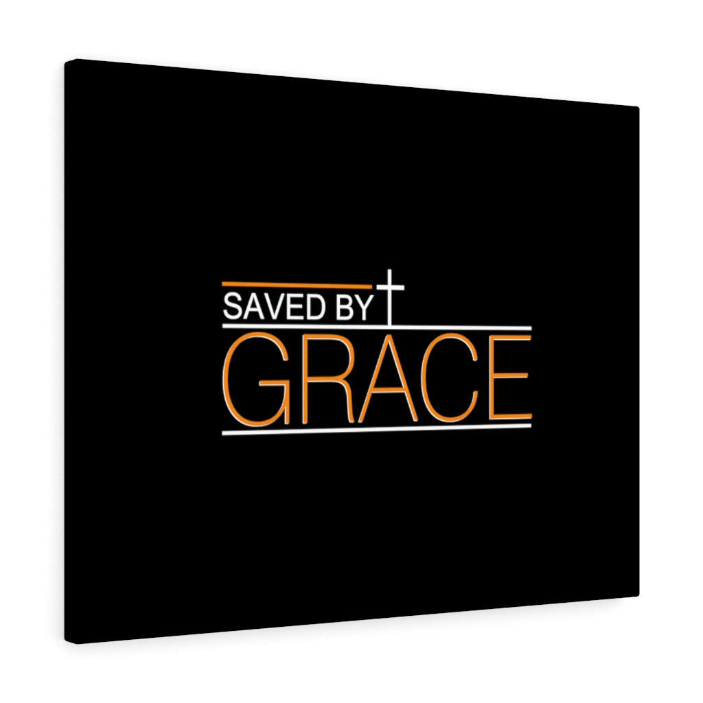 Scripture Canvas Saved By Grace Christian Wall Art Bible Verse Meaningful Home Decor Gifts Unique Housewarming Gift Ideas Framed Prints, Canvas