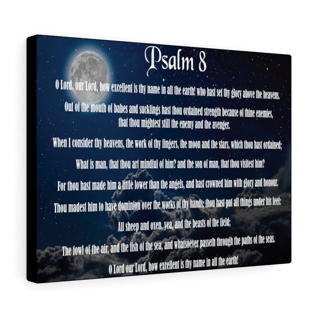 Scripture Canvas Surrounded By Your Glory Psalm 8 Christian Wall Art Bible Verse Meaningful Home Decor Gifts Unique Housewarming Gift Ideas Framed Prints, Canvas