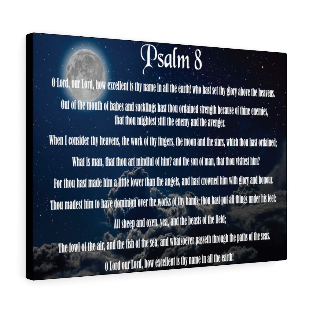 Scripture Canvas Surrounded By Your Glory Psalm 8 Christian Wall Art Bible Verse Meaningful Home Decor Gifts Unique Housewarming Gift Ideas Framed Prints, Canvas