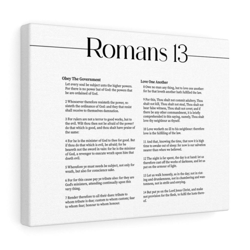 Scripture Canvas Romans 13 Christian Wall Art Meaningful Home Decor Gifts Unique Housewarming Gift Ideas Framed Prints, Canvas