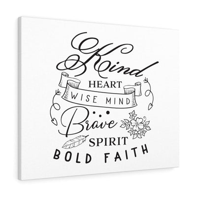 Scripture Canvas Kind Heart Wise Christian Wall Art Meaningful Home Decor Gifts Unique Housewarming Gift Ideas Framed Prints, Canvas