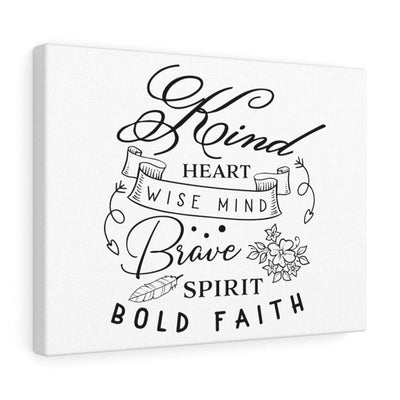 Scripture Canvas Kind Heart Wise Christian Wall Art Meaningful Home Decor Gifts Unique Housewarming Gift Ideas Framed Prints, Canvas