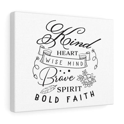 Scripture Canvas Kind Heart Wise Christian Wall Art Meaningful Home Decor Gifts Unique Housewarming Gift Ideas Framed Prints, Canvas