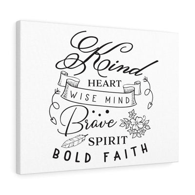 Scripture Canvas Kind Heart Wise Christian Wall Art Meaningful Home Decor Gifts Unique Housewarming Gift Ideas Framed Prints, Canvas