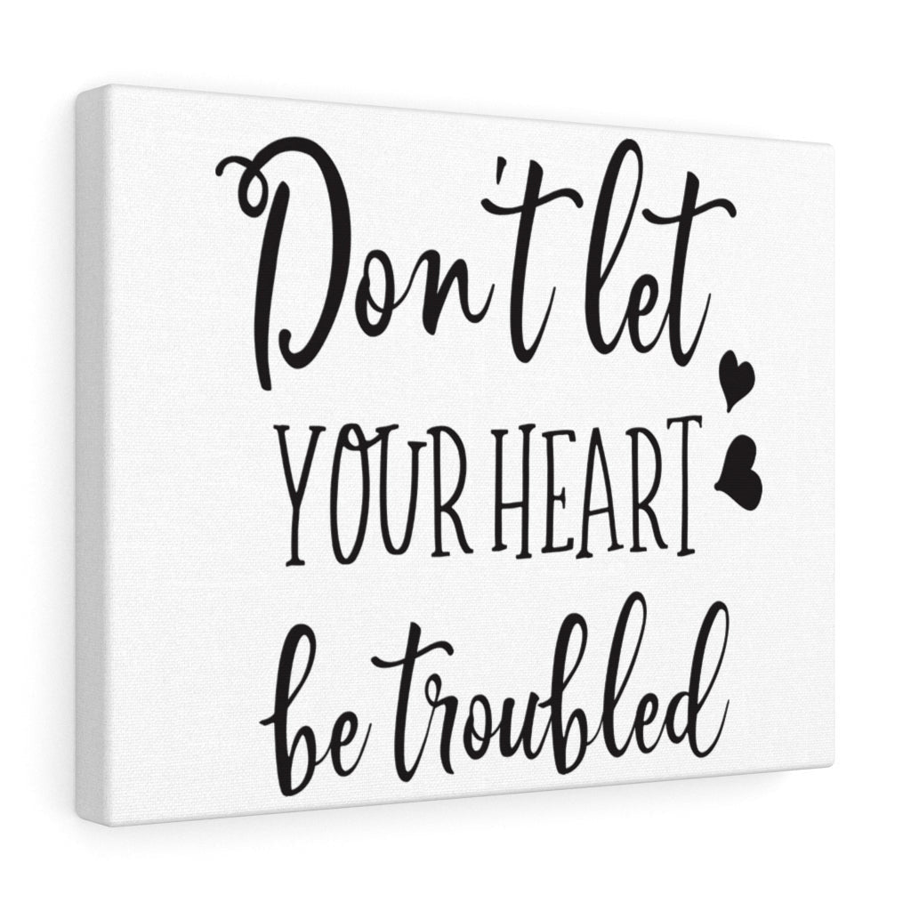 Scripture Canvas Let Your Heart Christian Wall Art Meaningful Home Decor Gifts Unique Housewarming Gift Ideas Framed Prints, Canvas