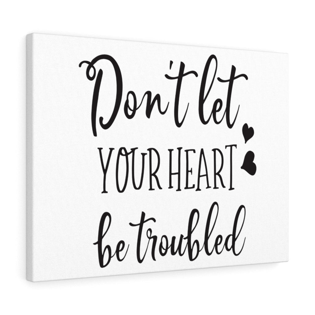 Scripture Canvas Let Your Heart Christian Wall Art Meaningful Home Decor Gifts Unique Housewarming Gift Ideas Framed Prints, Canvas