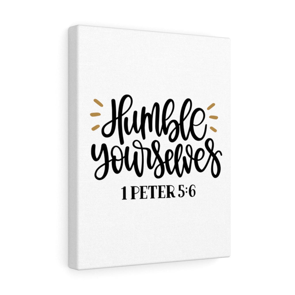 Scripture Canvas Humble 1 Peter 5:6 Christian Wall Art Bible Verse Meaningful Home Decor Gifts Unique Housewarming Gift Ideas Framed Prints, Canvas