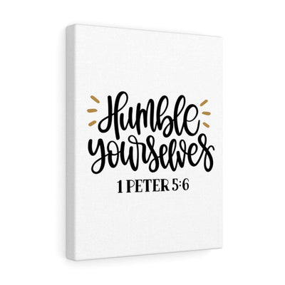 Scripture Canvas Humble 1 Peter 5:6 Christian Wall Art Bible Verse Meaningful Home Decor Gifts Unique Housewarming Gift Ideas Framed Prints, Canvas