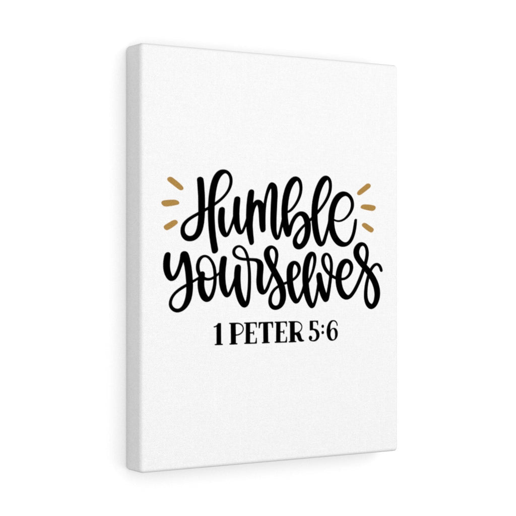 Scripture Canvas Humble 1 Peter 5:6 Christian Wall Art Bible Verse Meaningful Home Decor Gifts Unique Housewarming Gift Ideas Framed Prints, Canvas