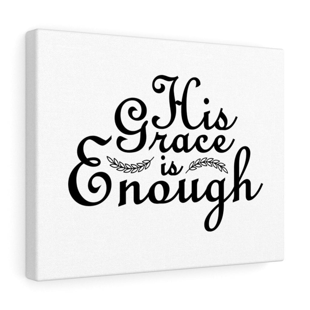 Scripture Canvas His Grace Is Enough Christian Wall Art Bible Verse Meaningful Home Decor Gifts Unique Housewarming Gift Ideas Framed Prints, Canvas