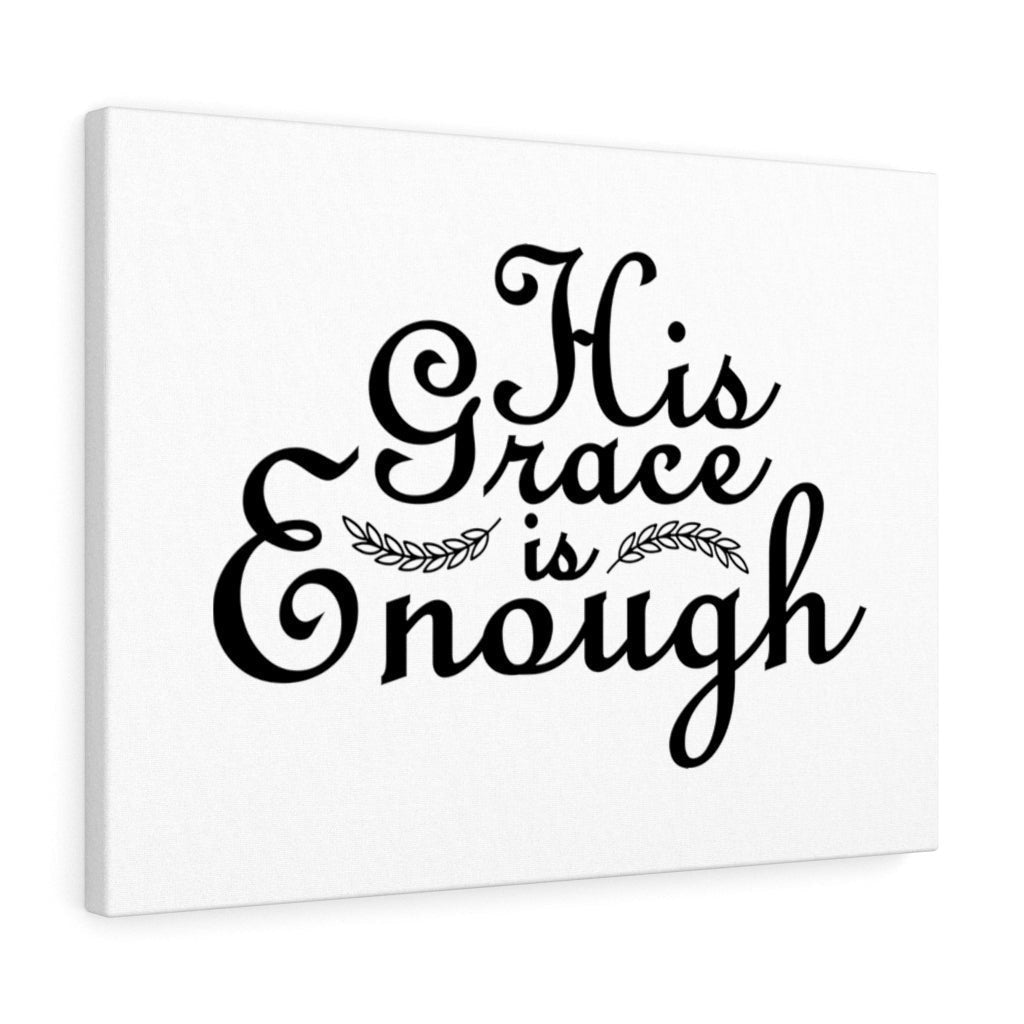 Scripture Canvas His Grace Is Enough Christian Wall Art Bible Verse Meaningful Home Decor Gifts Unique Housewarming Gift Ideas Framed Prints, Canvas