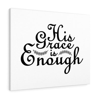 Scripture Canvas His Grace Is Enough Christian Wall Art Bible Verse Meaningful Home Decor Gifts Unique Housewarming Gift Ideas Framed Prints, Canvas