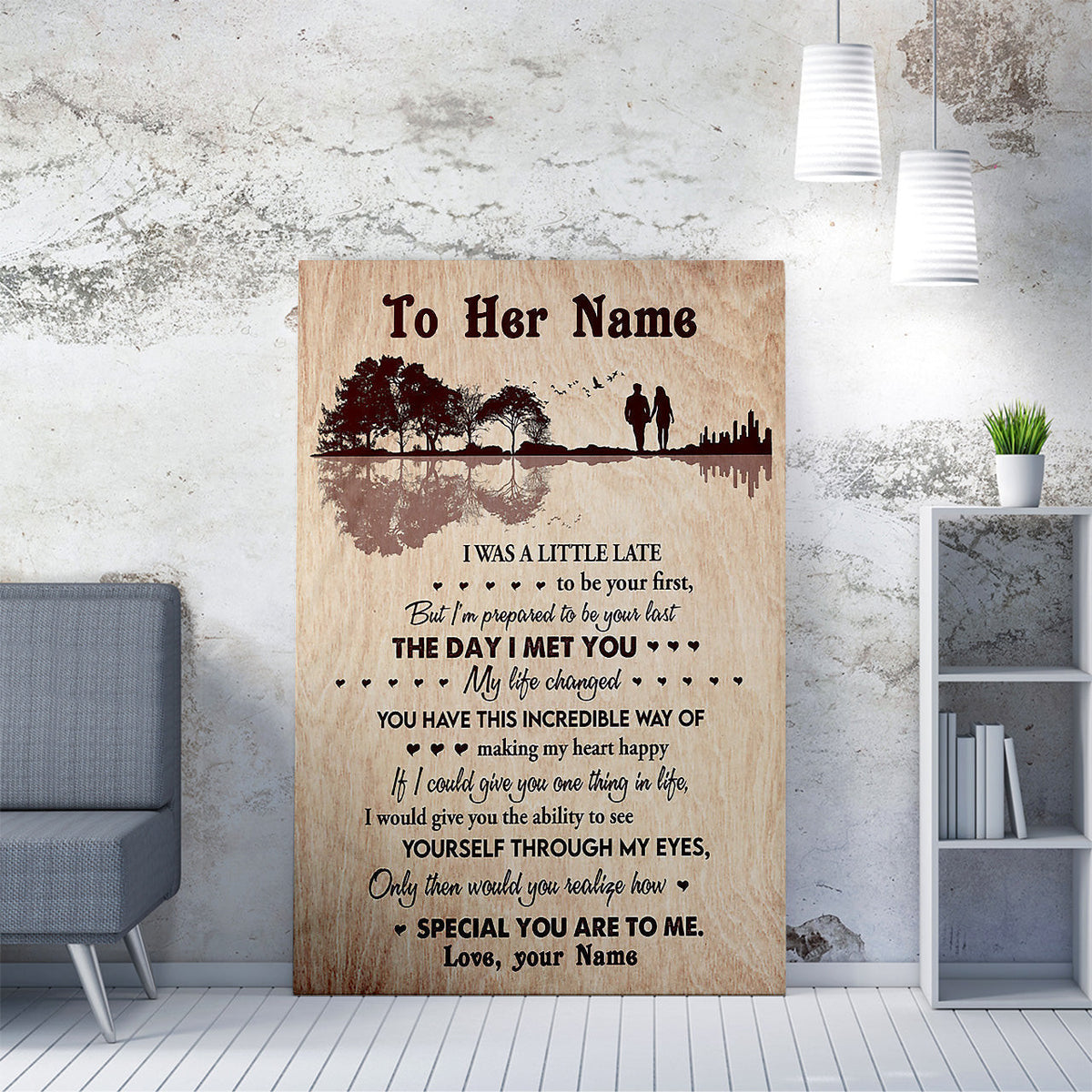 Custom Birthday Wall Art Gift For Wife, I Was A Little Late To Be Your First Wall Art For Her Framed Prints, Canvas