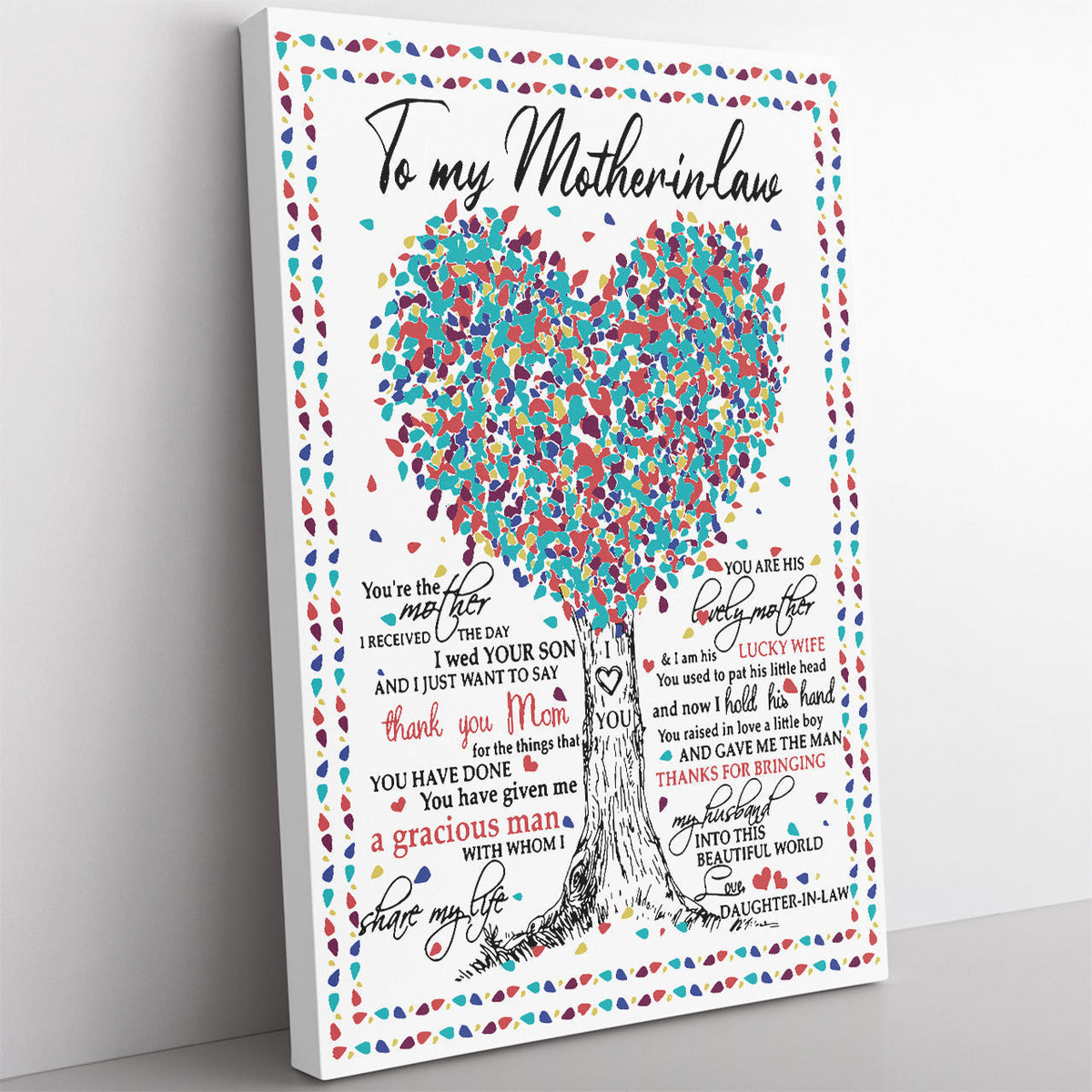 Wall Art Gift Ideas For Mom In Law, Custom Personalized Canvas Painting, Canvas Hanging Wall Art Gift, Tree Of Life Framed Prints, Canvas