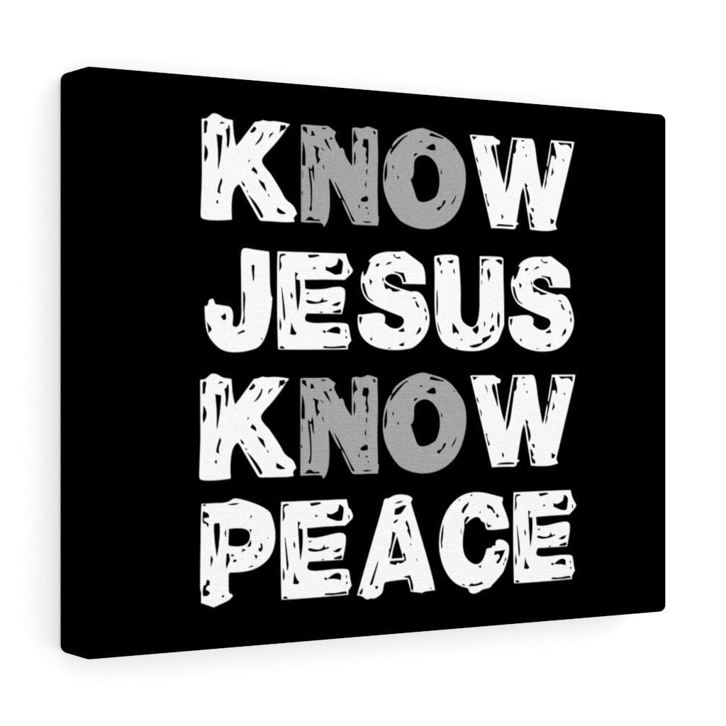 Scripture Canvas Know Jesus Know Peace Christian Wall Art Bible Verse Meaningful Home Decor Gifts Unique Housewarming Gift Ideas Framed Prints, Canvas