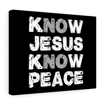 Scripture Canvas Know Jesus Know Peace Christian Wall Art Bible Verse Meaningful Home Decor Gifts Unique Housewarming Gift Ideas Framed Prints, Canvas