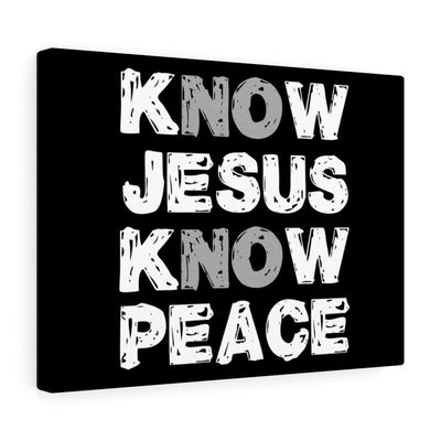 Scripture Canvas Know Jesus Know Peace Christian Wall Art Bible Verse Meaningful Home Decor Gifts Unique Housewarming Gift Ideas Framed Prints, Canvas