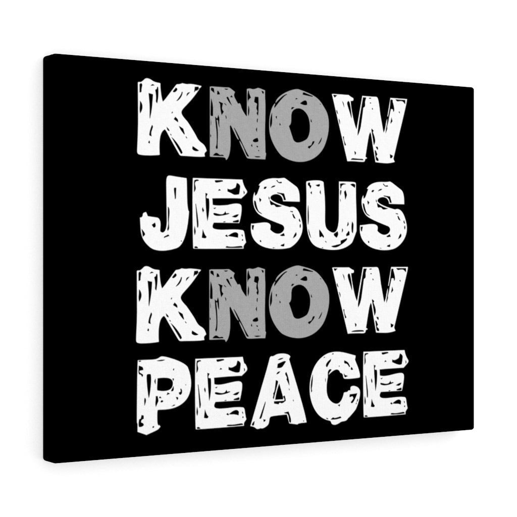Scripture Canvas Know Jesus Know Peace Christian Wall Art Bible Verse Meaningful Home Decor Gifts Unique Housewarming Gift Ideas Framed Prints, Canvas