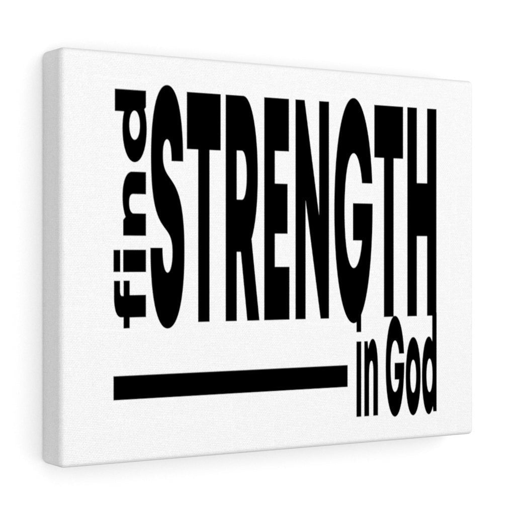 Scripture Canvas Strength In God Christian Wall Art Meaningful Home Decor Gifts Unique Housewarming Gift Ideas Framed Prints, Canvas
