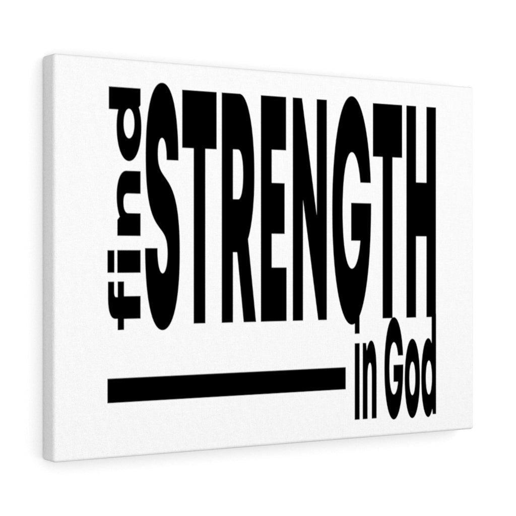 Scripture Canvas Strength In God Christian Wall Art Meaningful Home Decor Gifts Unique Housewarming Gift Ideas Framed Prints, Canvas