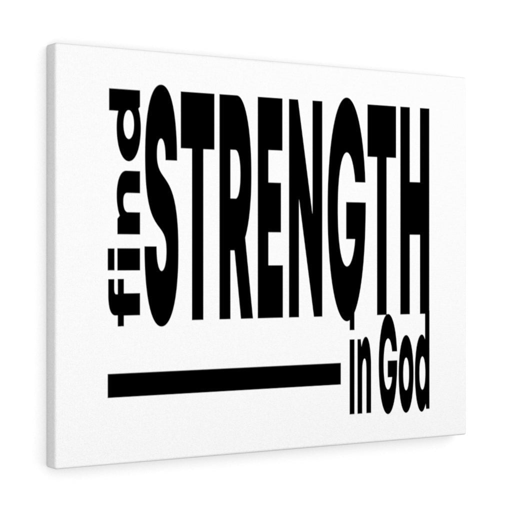 Scripture Canvas Strength In God Christian Wall Art Meaningful Home Decor Gifts Unique Housewarming Gift Ideas Framed Prints, Canvas