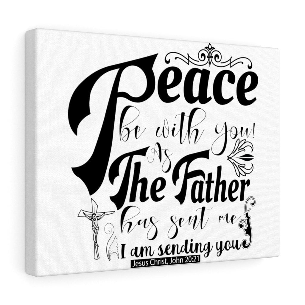 Scripture Canvas Peace Be With Christian Wall Art Meaningful Home Decor Gifts Unique Housewarming Gift Ideas Framed Prints, Canvas