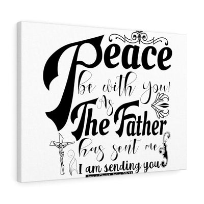 Scripture Canvas Peace Be With Christian Wall Art Meaningful Home Decor Gifts Unique Housewarming Gift Ideas Framed Prints, Canvas