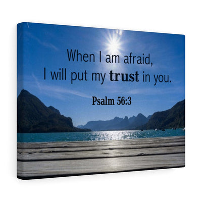 Scripture Canvas Trust Psalm 56:3 Christian Wall Art Bible Verse Meaningful Home Decor Gifts Unique Housewarming Gift Ideas Framed Prints, Canvas