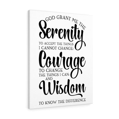 Scripture Canvas Serenity Courage Wisdom Christian Wall Art Meaningful Home Decor Gifts Unique Housewarming Gift Ideas Framed Prints, Canvas