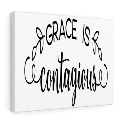 Scripture Canvas Grace Is Contagious Christian Wall Art Meaningful Home Decor Gifts Unique Housewarming Gift Ideas Framed Prints, Canvas