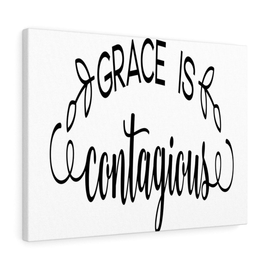 Scripture Canvas Grace Is Contagious Christian Wall Art Meaningful Home Decor Gifts Unique Housewarming Gift Ideas Framed Prints, Canvas