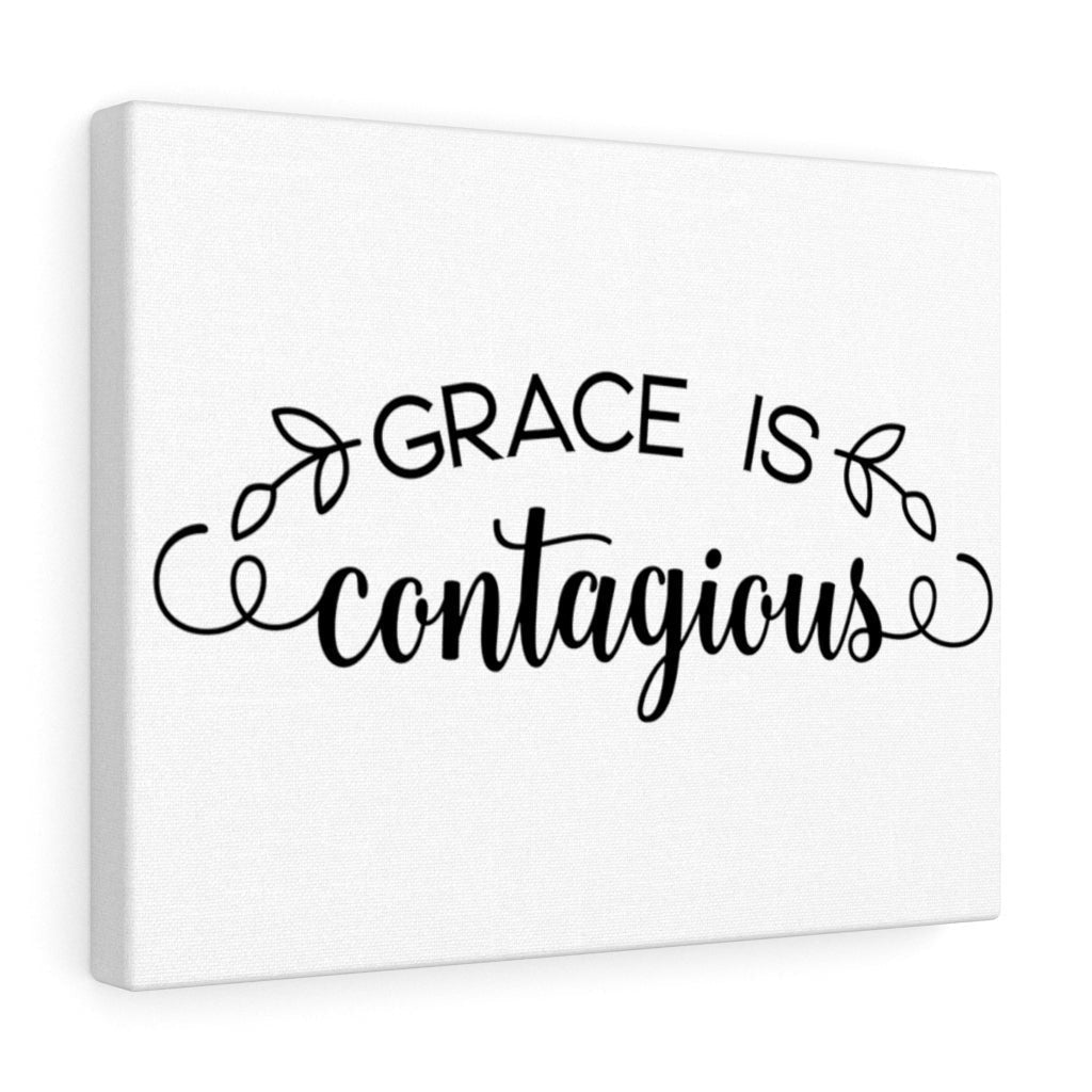 Scripture Canvas Grace Is Contagious Christian Wall Art Meaningful Home Decor Gifts Unique Housewarming Gift Ideas Framed Prints, Canvas
